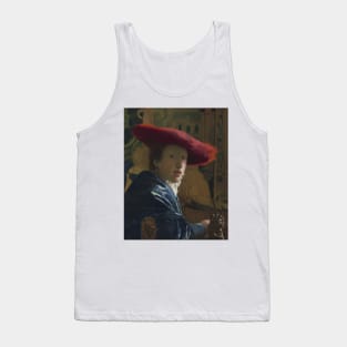 Girl with a Red Hat by Jan Vermeer Tank Top